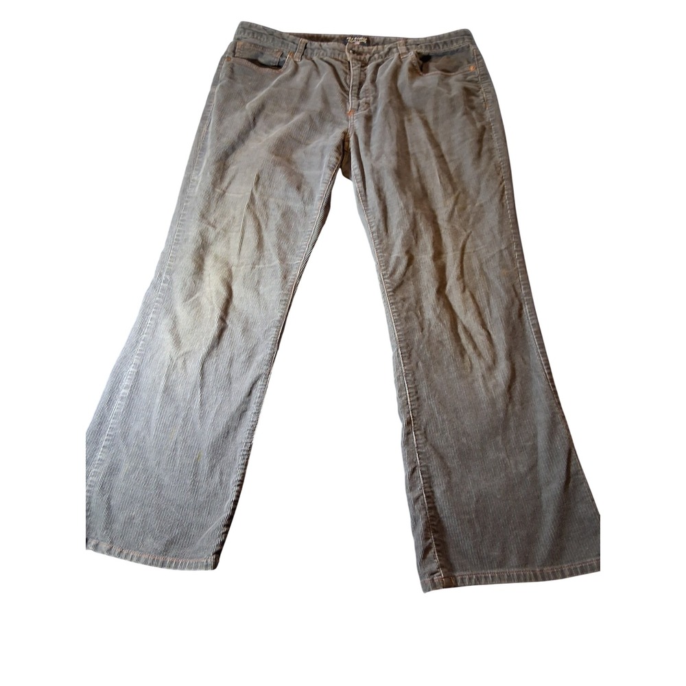 Polo Jeans Co Ralph Lauren Gray Corduroy Pants Womens 14x30 Straight Leg Stretch